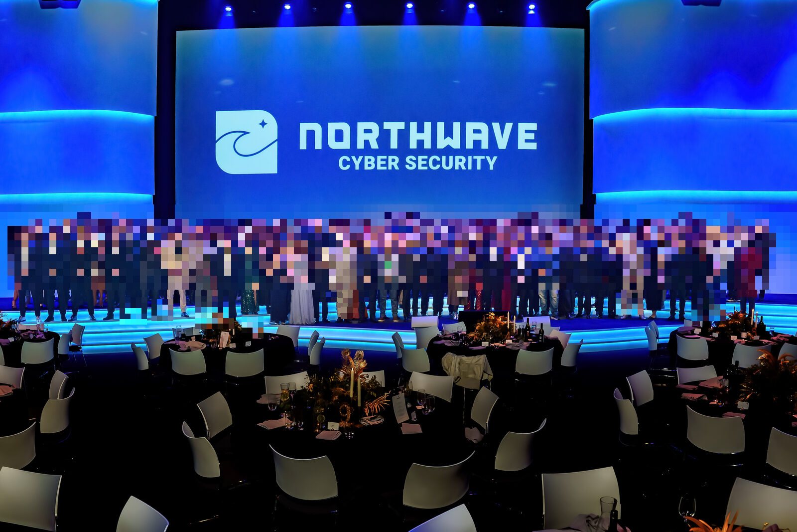 The Northwave Cybersecurity team together on stage at the company conference